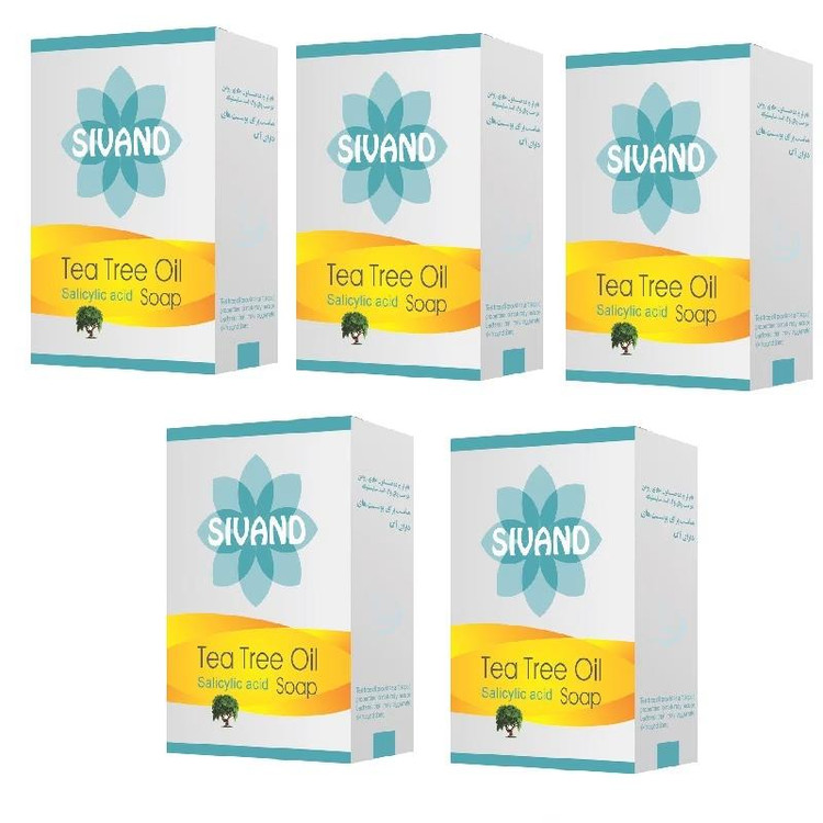صابون ضد جوش سیوند مدل Tee Tree Oil وزن 90 گرم مجموعه 5 عددی