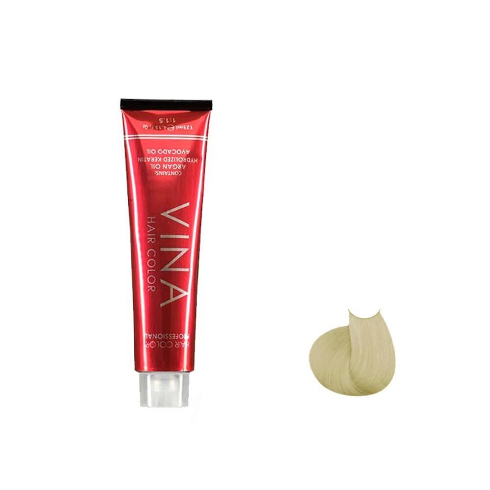 رنگ مو وینا شماره 12.10 حجم 125 میلی لیتر رنگ کراتینه کرم استخوانی