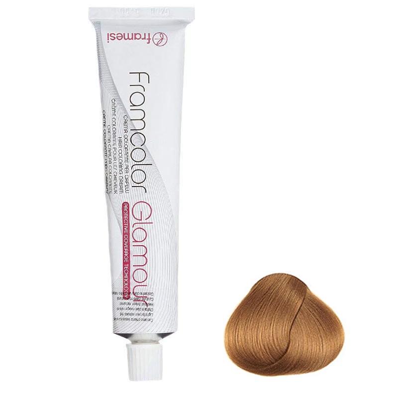 رنگ مو فرامسی مدل glamour شماره 8.46حجم 100 میلی لیتر رنگ بلوند کهربای روشن