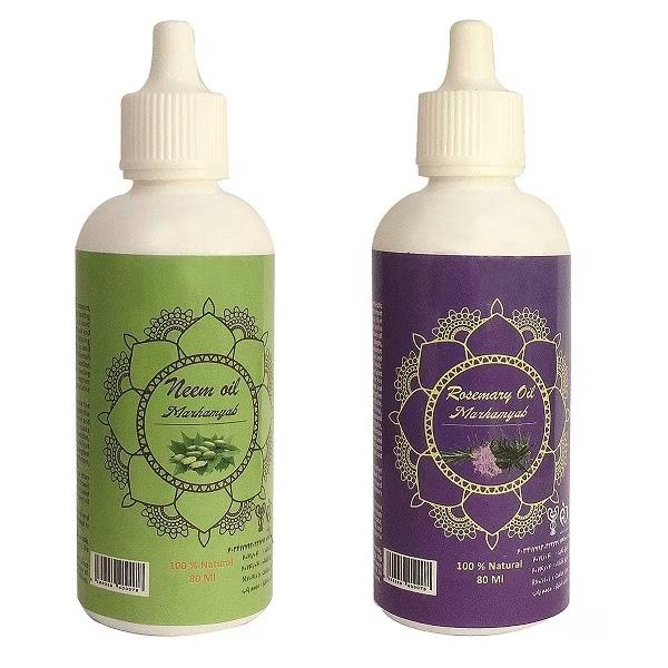 روغن بدن مرهم یاب مدل رزماری و چریش حجم 80 میلی لیتر مجموعه 2 عددی