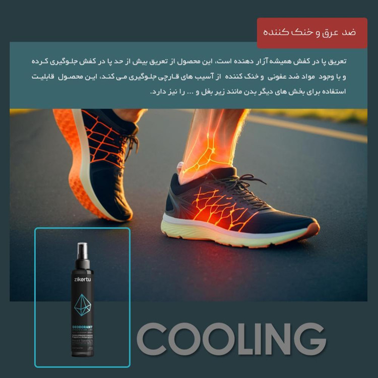 اسپری ضد تعریق زیکرتو مدل athlete's care line حجم 200 میلی لیتر