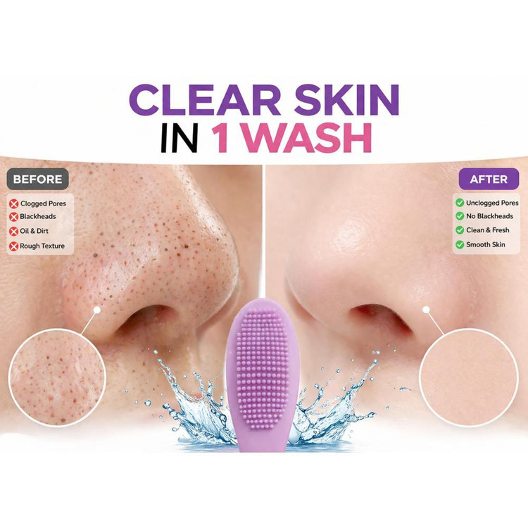 برس سیلیکونی پاکسازی و ماساژ صورت مدل انگشتی بسته 4 عددی