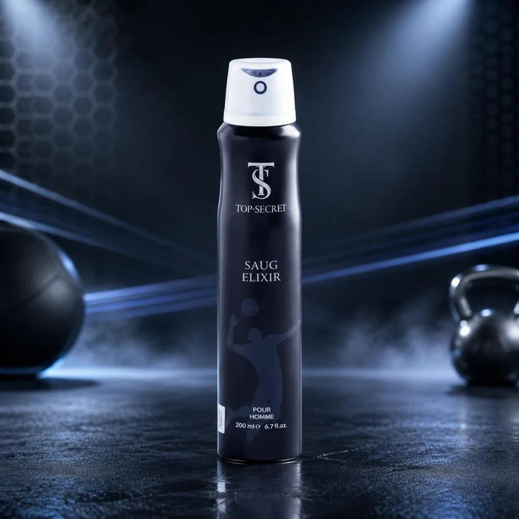 اسپری ضدتعریق مردانه تاپ سکرت مدل Saug Elixir حجم 200 میلی لیتر