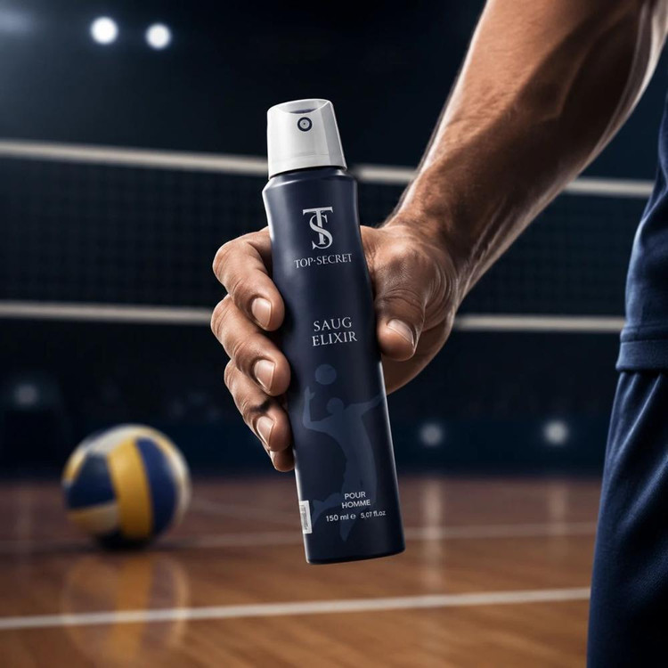 اسپری ضدتعریق مردانه تاپ سکرت مدل Saug Elixir حجم 200 میلی لیتر