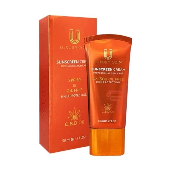 کرم ضد آفتاب بدون رنگ لاکچری کوین SPF 30 مدل 002 مناسب انواع پوست حجم 50 میلی لیتر