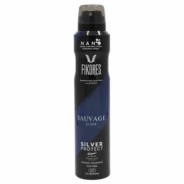 اسپری بدن مردانه فیکورس مدل Sauvage elixir حجم 200 میلی لیتر