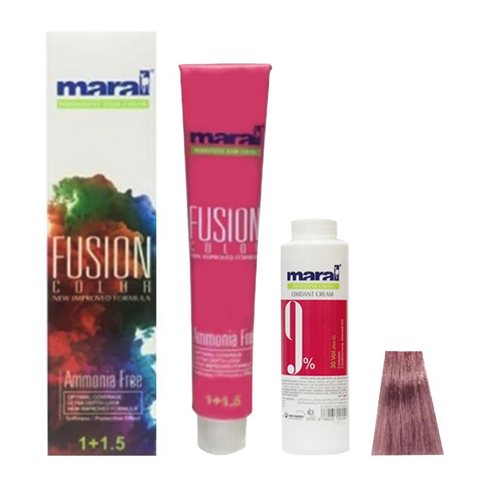 رنگ مو مارال مدل Fusion شماره 7.891 حجم 100 میلی لیتر رنگ کورال به همراه اکسیدان مارال مدل 30vol نه درصدی حجم 150 میل...