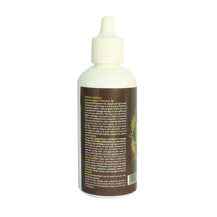 روغن تقویت کننده مو ریش و سبیل مرهم یاب مدل دانه کتان حجم 80 میلی لیتر