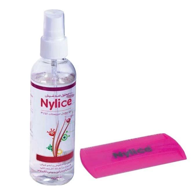 اسپری مو نایلیس مدل Isopropyl myristate حجم 100 میلی لیتر به همراه شانه مو
