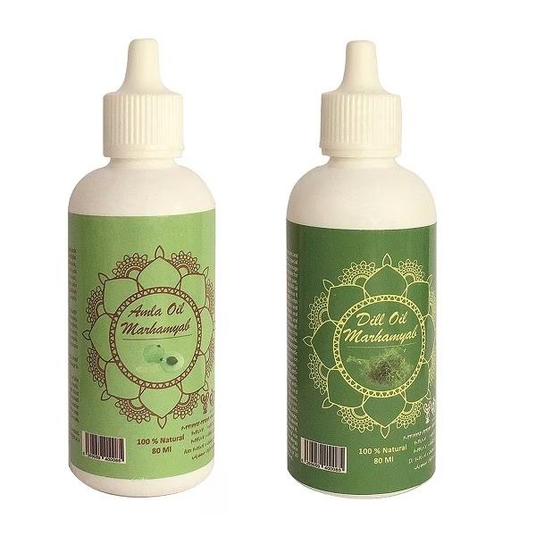 روغن مو مرهم یاب مدل شوید و آمله حجم 80 میلی لیتر مجموعه 2 عددی
