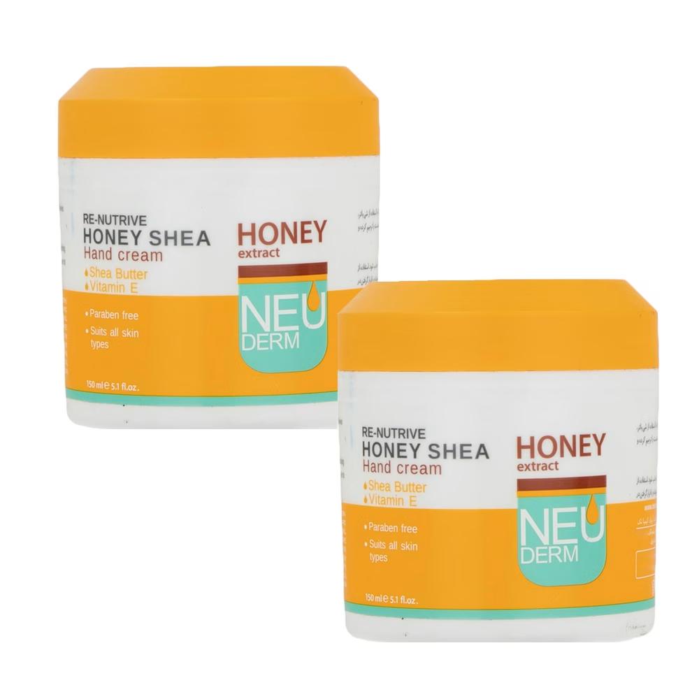 کرم نرم کننده دست نئودرم مدل Honey Shea حجم 150 میلی لیتر مجموعه 2 عددی
