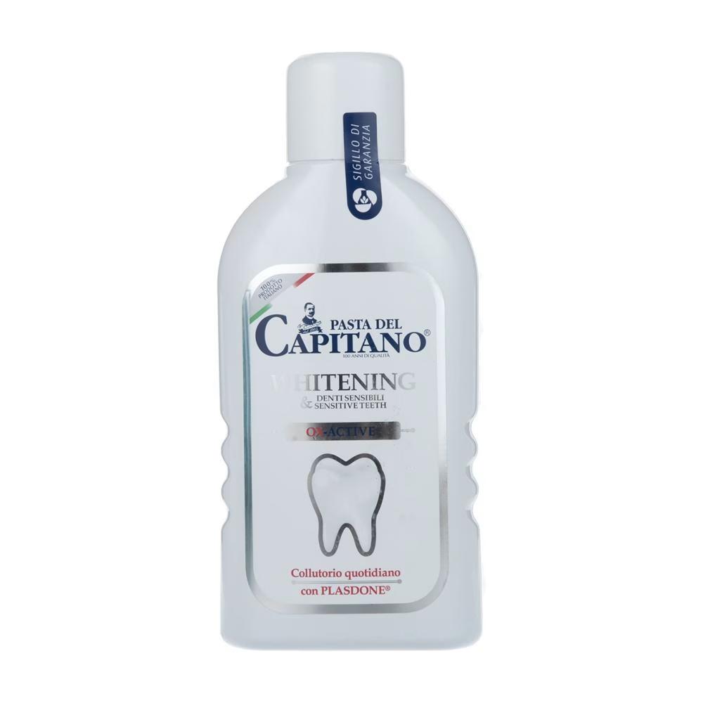دهانشویه دندانهای حساس حاوی سفید کننده پاستا دل کاپیتانو مدل Sensitive+Whitening Mouthwash حجم 400 میلی لیتر