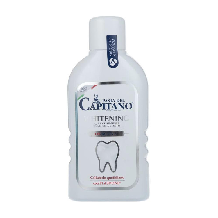 دهانشویه دندانهای حساس حاوی سفید کننده پاستا دل کاپیتانو مدل Sensitive+Whitening Mouthwash حجم 400 میلی لیتر