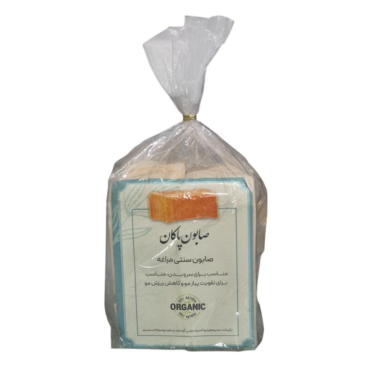 صابون شستشو پاکان مدل سنتی مراغه مناسب برای انواع پوست وزن 100 گرم بسته 4 عددی