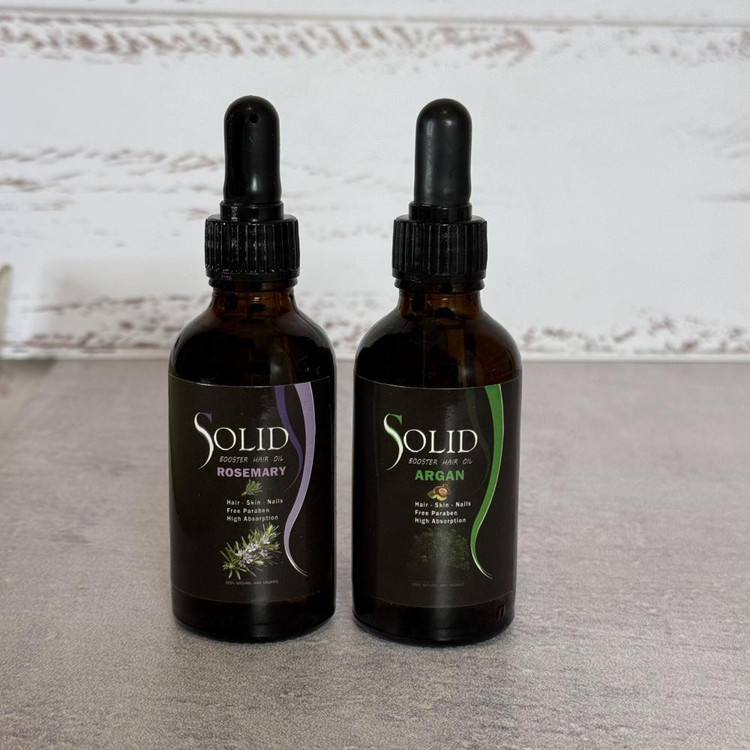 روغن نرم کننده سالید مدل آرگان و رزماری مناسب برای انواع مو حجم 100 میلی لیتر مجموعه 2 عددی