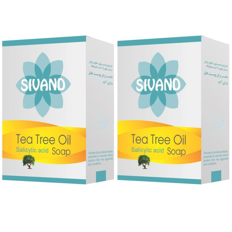 صابون ضد جوش سیوند مدل Tea Tree وزن 90 گرم مجموعه 2 عددی