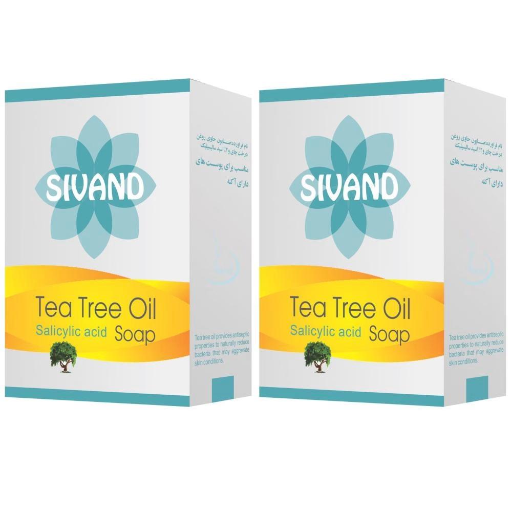 صابون ضد جوش سیوند مدل Tea Tree وزن 90 گرم مجموعه 2 عددی