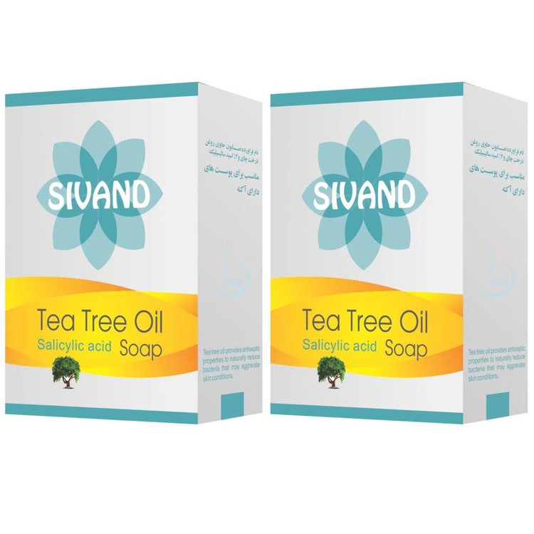 صابون ضد جوش سیوند مدل Tea Tree وزن 90 گرم مجموعه 2 عددی