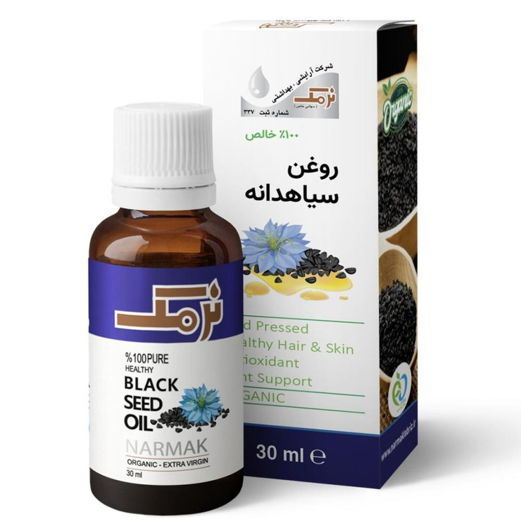 روغن بدن نرمک مدل سیاهدانه حجم 30 میلی لیتر