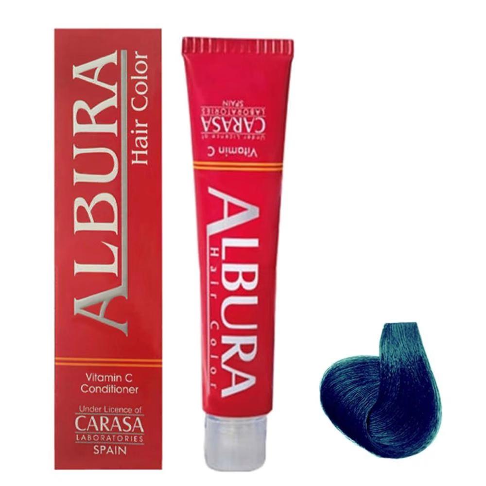 رنگ مو آلبورا مدل carasa شماره F16 حجم 100 میلی لیتر رنگ آبی