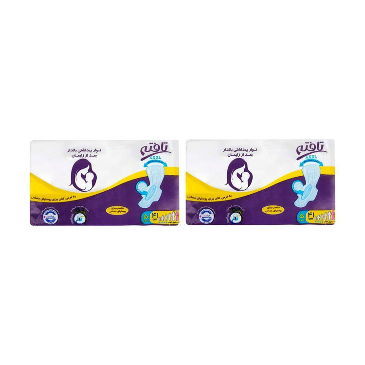 پد بعد از زایمان تافته مدل soft مجموعه 2 عددی
