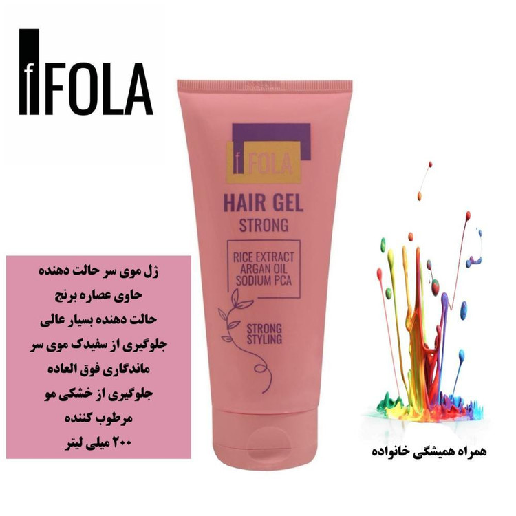 ژل حالت دهنده مو اِف فُلا مدل عصاره برنج حجم 200 میلی لیتر