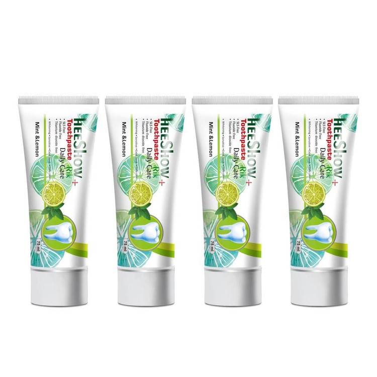 خمیر دندانهیشو ریک مدل mint & lemon حجم 75 میلی لیتر مجموعه 4 عددی