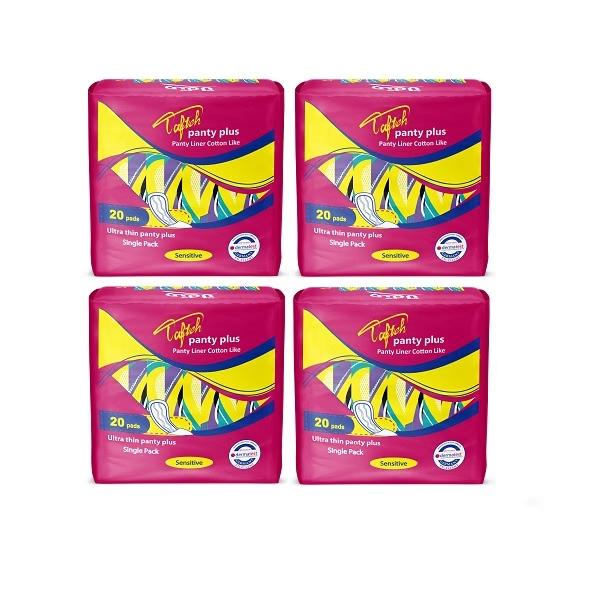 پد بهداشتی روزانه تافته مدل panty plus مجموعه 4 عددی