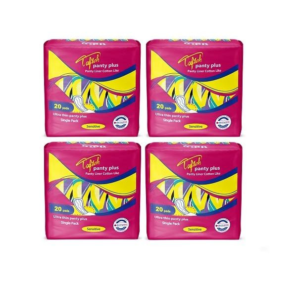پد بهداشتی روزانه تافته مدل panty plus مجموعه 4 عددی