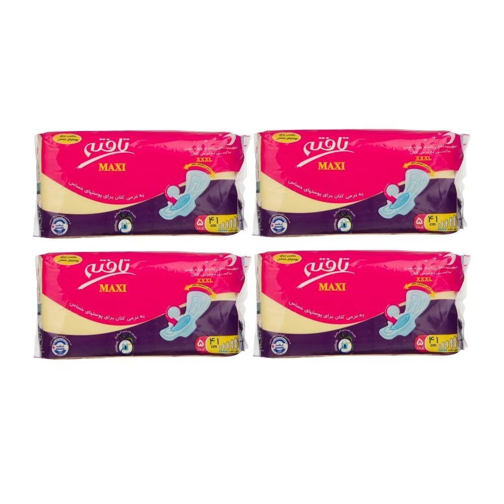 نوار بهداشتی تافته مدل Maxi مجموعه 4 عددی