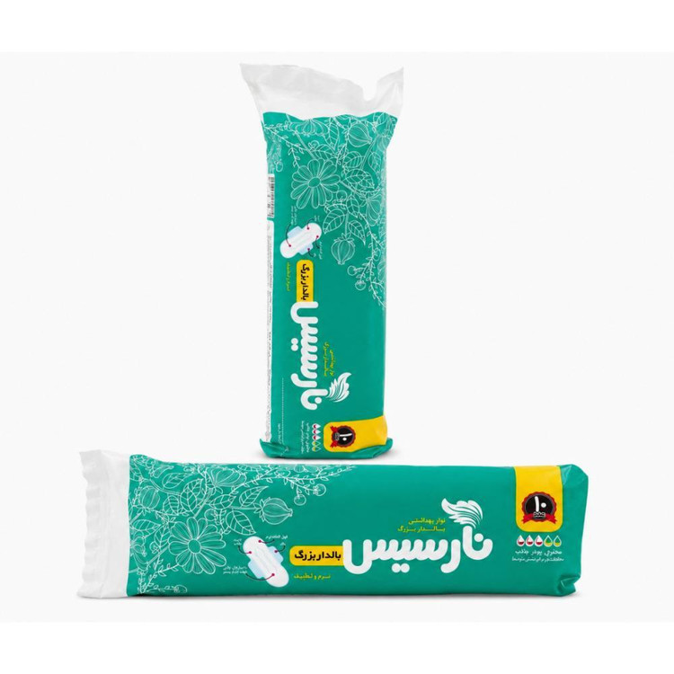نوار بهداشتی بالدار ضخیم ضد حساسیت روز و شب نارسیس مدل N-4 سایز بزرگ با جذب متوسط چهار بسته 10 عددی