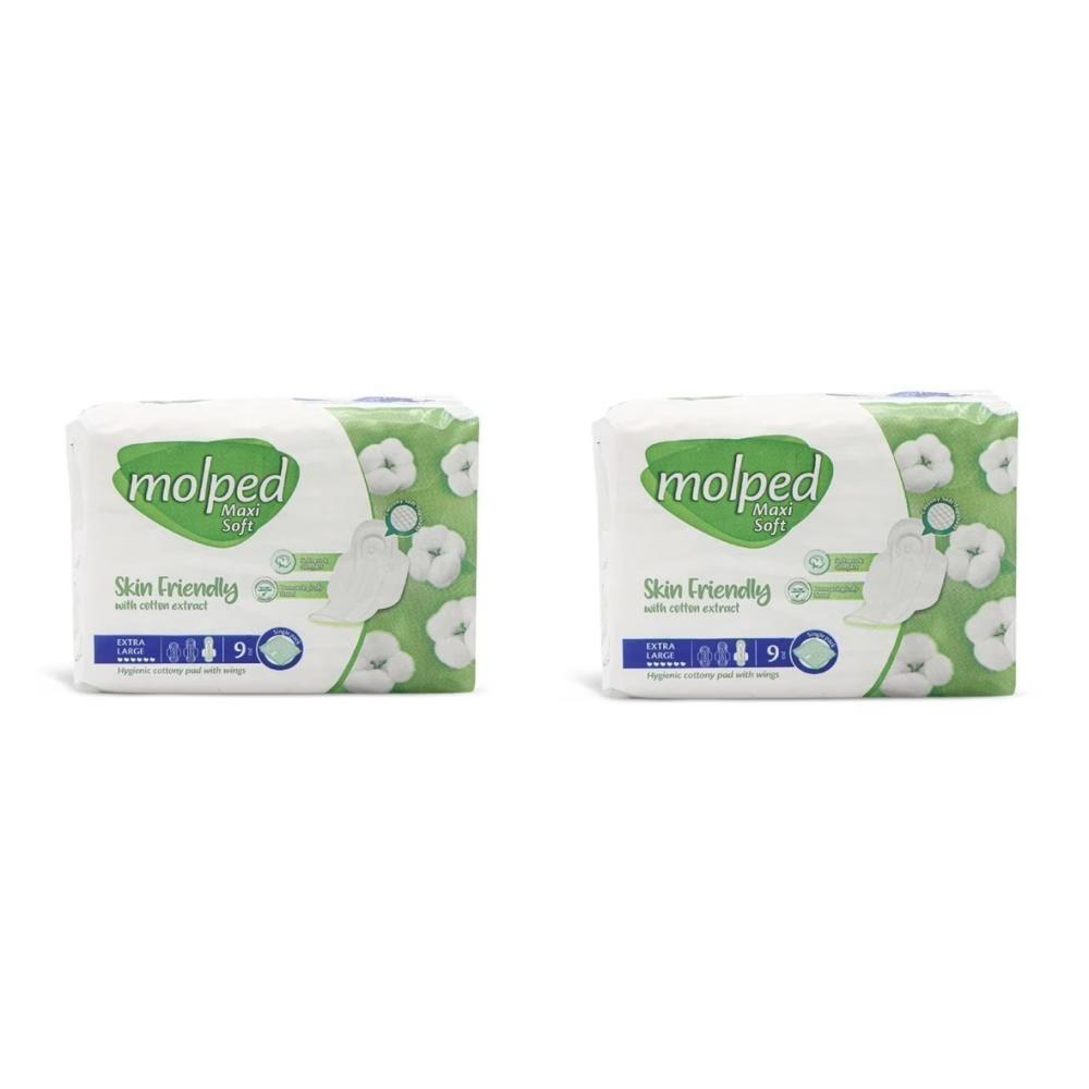 نوار بهداشتی مولپد مدل maxi soft مجموعه 2 عددی