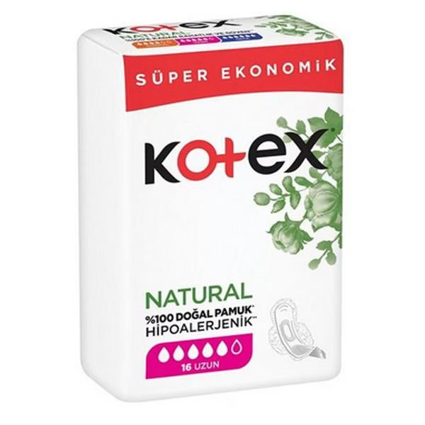 نوار بهداشتی کوتکس مدل Natural Super Ekonomik بسته 16 عددی