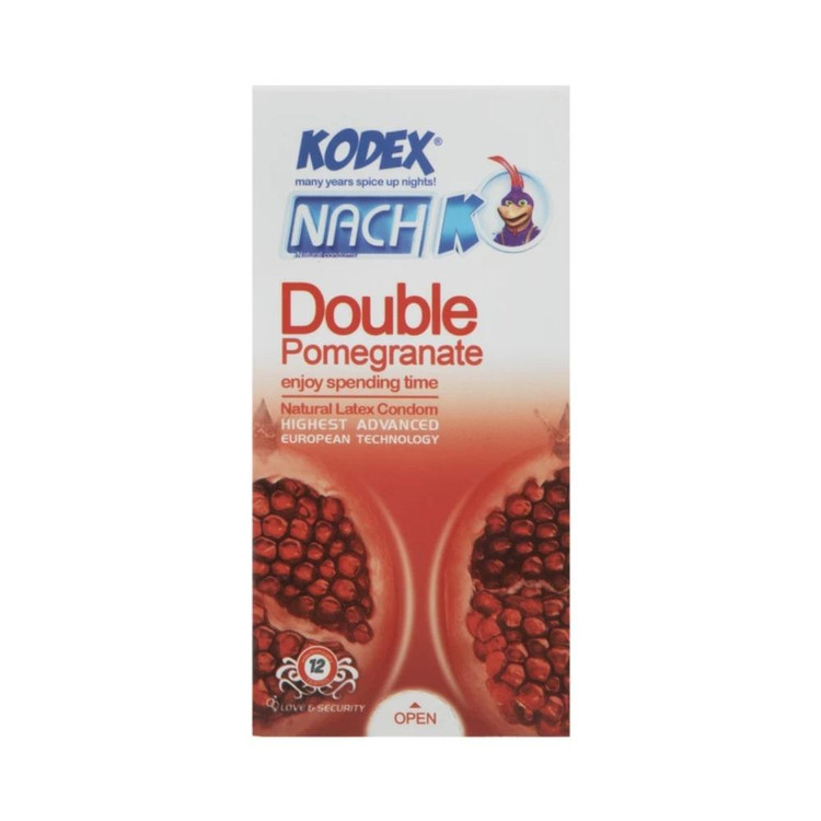 کاندوم تاخیری ناچ کدکس مدل دبل دیلی بسته 10 عددی به همراه کاندوم کلاسیک ناچ کدکس مدل DOUBLE POMEGRANAT بسته 12 عددی