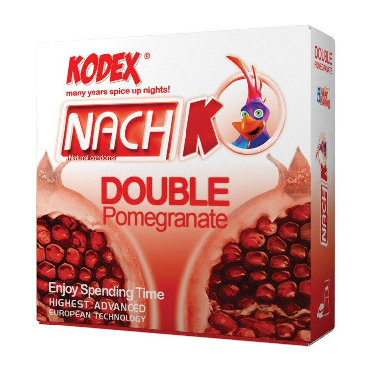 کاندوم کدکس مدل Double Pomegranateبسته 3 عددی