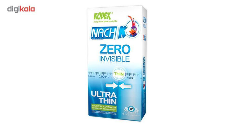 کاندوم کدکس مدل Zero Invisible بسته 12 عددی