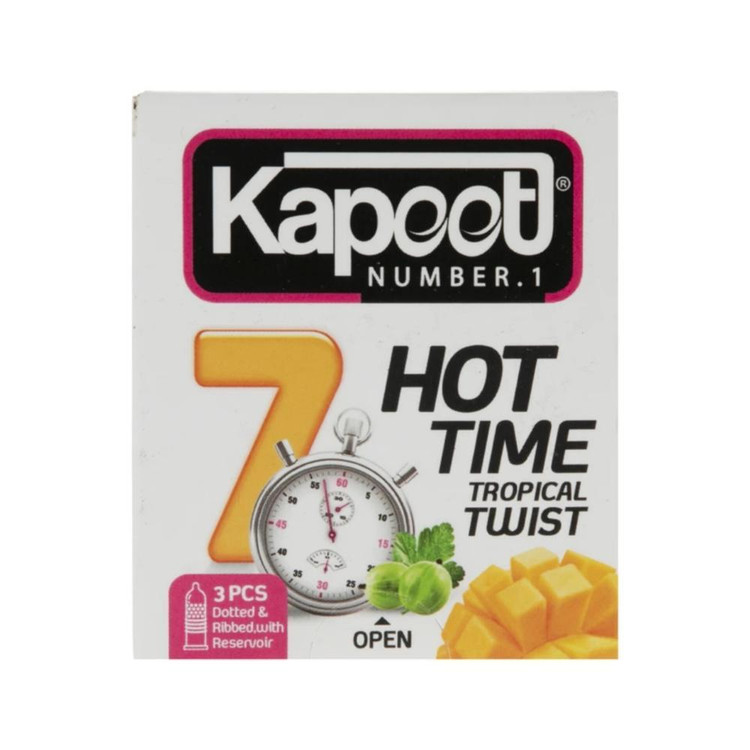 کاندوم خاردار کاپوت مدل BIG DOTS بسته 10 عددی به همراه کاندوم تاخیری کاپوت مدل 7HOT TIME بسته 3 عددی