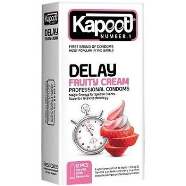 کاندوم تاخیری کاپوت مدل DELAY FRUITY CREAM بسته 12 عددی به همراه کاندوم تاخیری کاپوت مدل MAX DELAY بسته 12 عددی