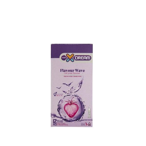کاندوم ایکس دریم مدل Flavour Wave بسته 12 عددی