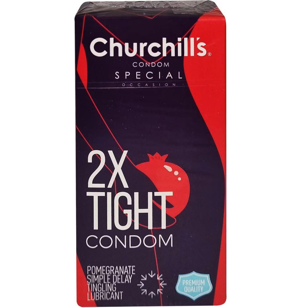 کاندوم چرچیلز مدل 2x Tight بسته 12 عددی
