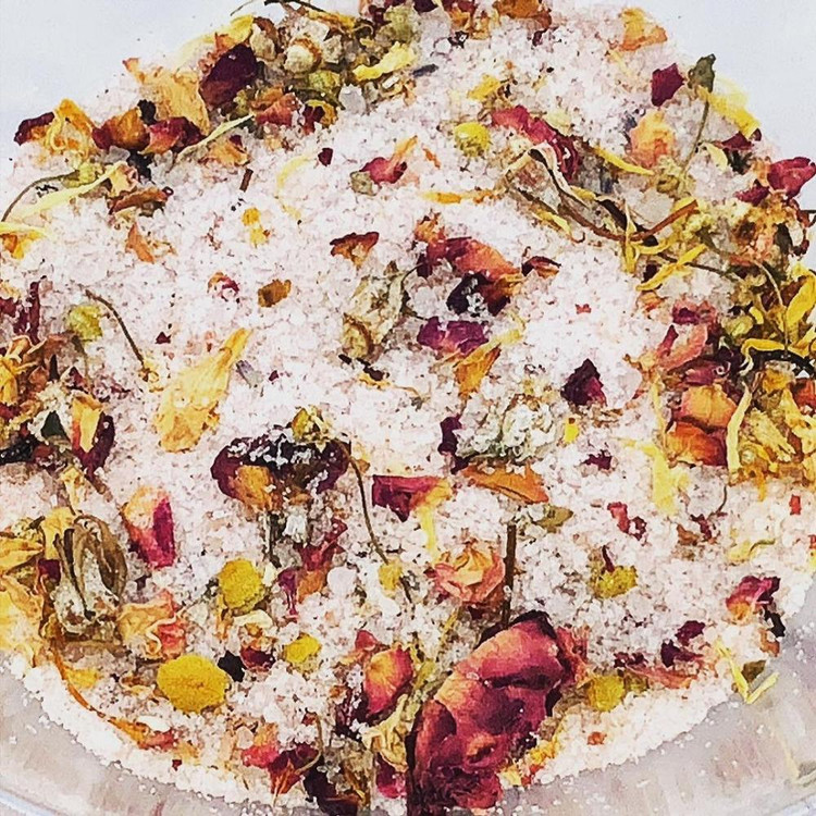نمک حمام رز گلد مدل 6 گیاه وزن 500 گرم