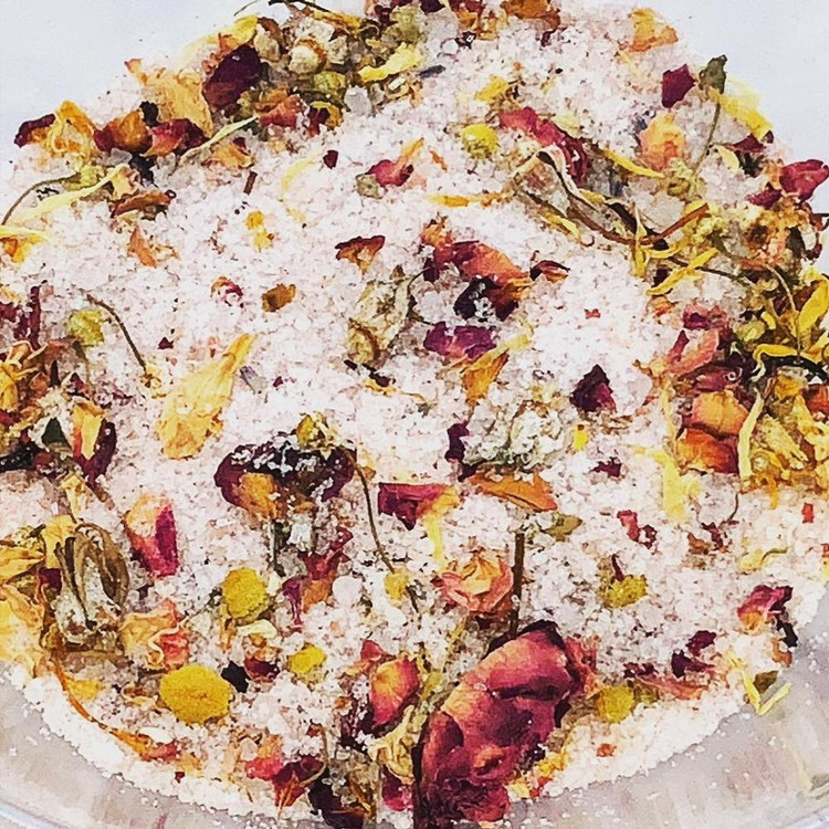 نمک حمام رز گلد مدل RoseTea وزن 1500 گرم