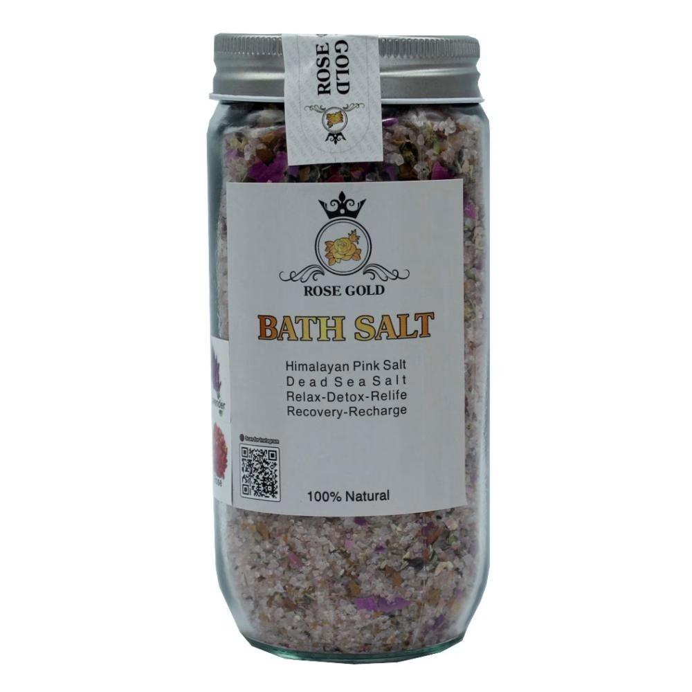 نمک حمام رز گلد مدل RoseTea وزن 650 گرم