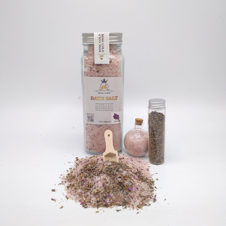 نمک حمام رز گلد مدل LAVENDER وزن 1000 گرم