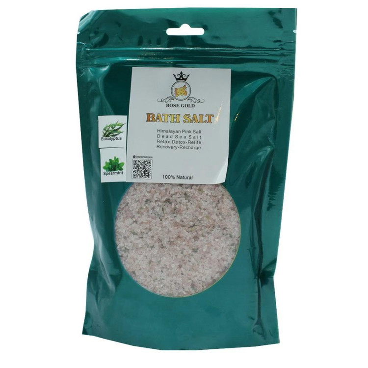 نمک حمام رز گلد مدل MINT & EUCALYPTUS وزن 1500 گرم