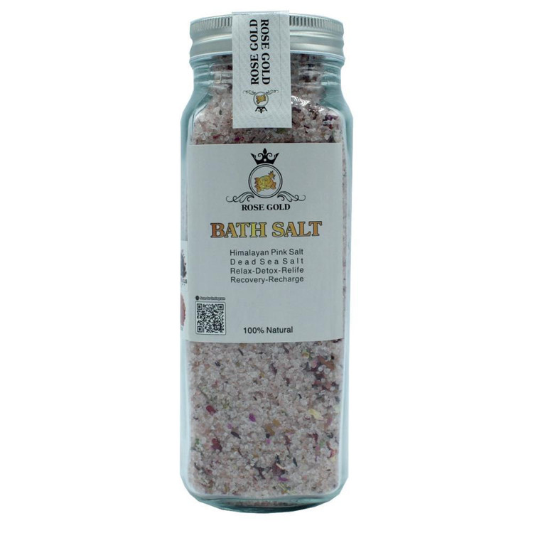 نمک حمام رز گلد مدل ROSE & LAVENDER وزن 1000 گرم