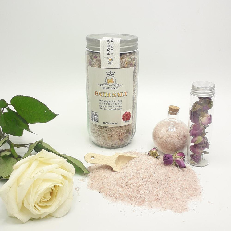 نمک حمام رز گلد مدل ROSE وزن 650 گرم