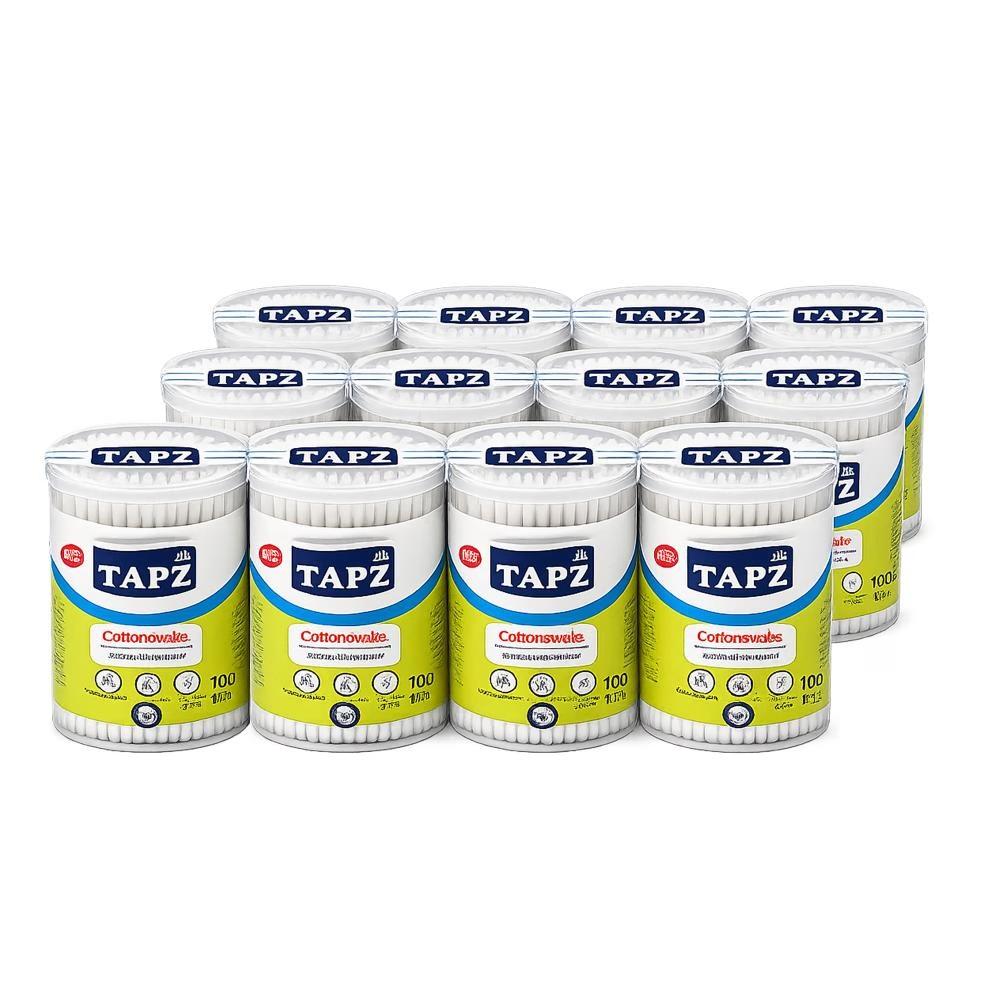 گوش پاک کن تاپز مدل Cup12 دوازده بسته 100 عددی