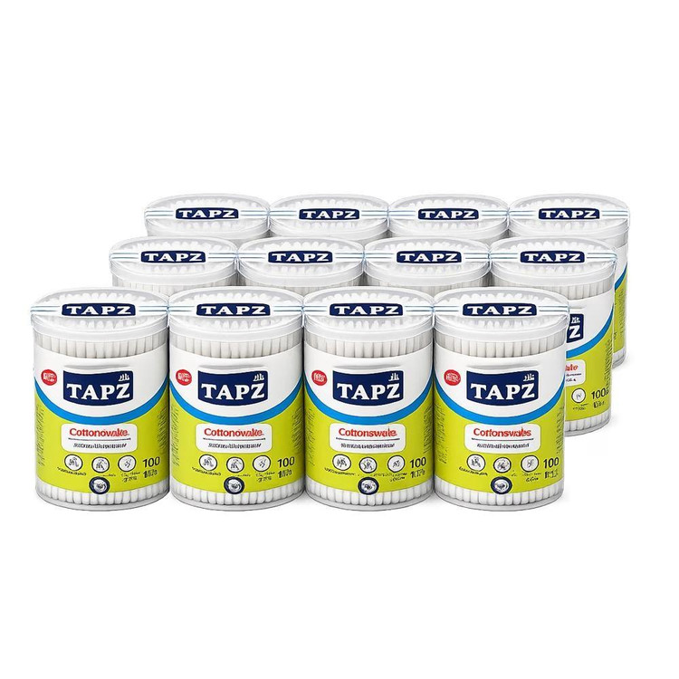 گوش پاک کن تاپز مدل Cup12 دوازده بسته 100 عددی
