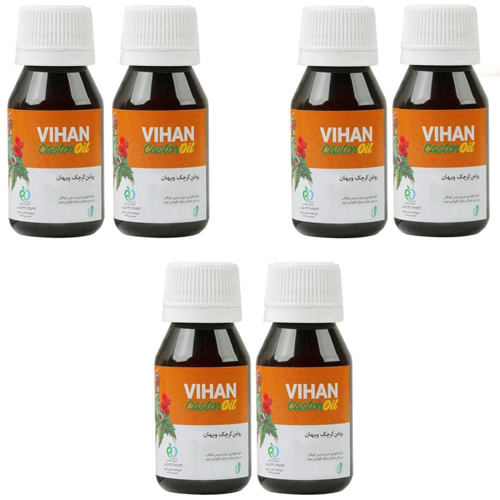 روغن کرچک ویهان کد Castor6 حجم 40 میلی لیتر مجموعه 6 عددی